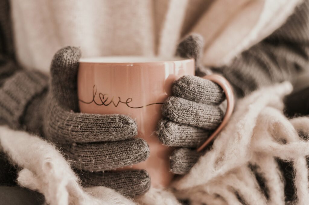 winter, cozy, cup